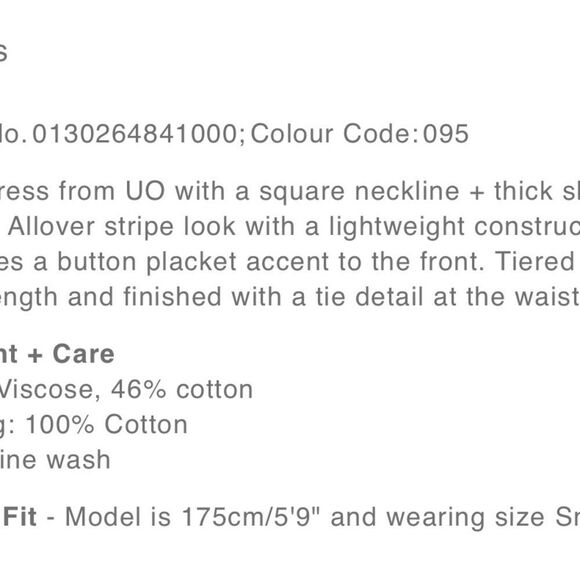 Urban Outfitters San Katy Slub Stripe Maxi Dress NEW Rainbow - Picture 12 of 12